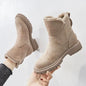 Winter Female Snow Boots Plus Velvet Shoes for Women Simple Ankle Boots Warm Womens Cotton Shoes New Large Size 43 Bottine Femme