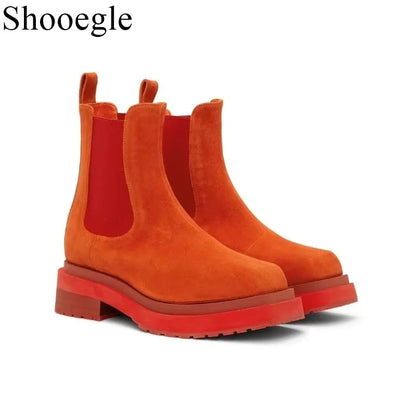High Quality Winter Men Boots Frosted Boots For Men Outdoor Boots Men Warm Non Slip Chelsea Male Fashion Big Size 38-48