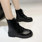 New Solid Color Simple Cross-strap Fashionable Women's Shoes Plus Velvet Warm Casual and Comfortable Short Boots Chaussure Femme
